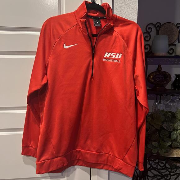 Nike RSU Basketball Men's Red Dri-Fit Quarter-Zip Jacket, L - Picture 1 of 3
